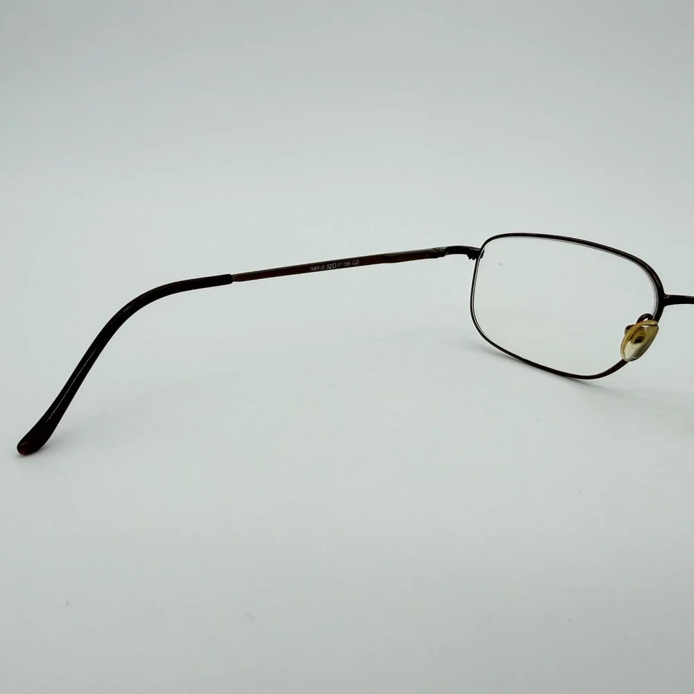 Gioia GA010 Italian Design‎ Brown Metal Rectangular Eyeglass Frames 52-17-135